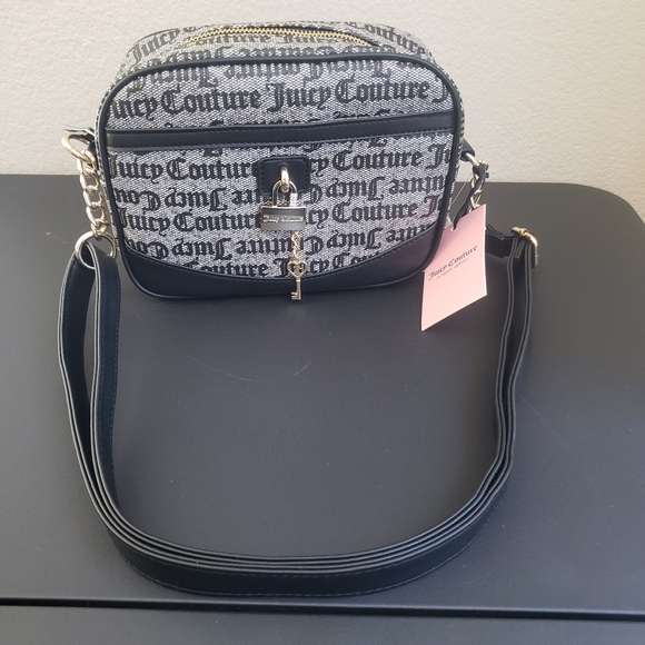 Juicy Couture Eastside Westside Camera Black/Beige Crossbody Bag NWT - Picture 8 of 16